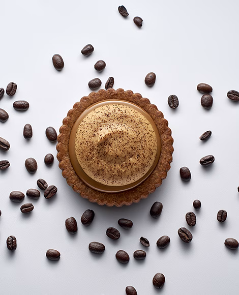 Tartelette Nube Extrait de café vue dessus Norohy